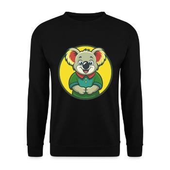 Koala Niedliche Kawaii Cartoon Clipart Haustier Tier - Unisex Pullover - Schwarz - Vorne - Alina (178cm) & Michal (187cm)