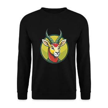Impala Niedliche Kawaii Cartoon Clipart Haustier Tier - Unisex Pullover - Schwarz - Vorne - Alina (178cm) & Michal (187cm)
