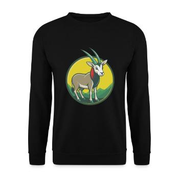 Oryx mignon Kawaii dessin animé Clipart Animal de compagnie - Sweat-shirt Unisexe - noir - Devant - Alina (178cm) & Michal (187cm)