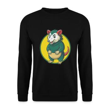 opossum mignon kawaii dessin animé clipart animal de compagnie - Sweat-shirt Unisexe - noir - Devant - Alina (178cm) & Michal (187cm)