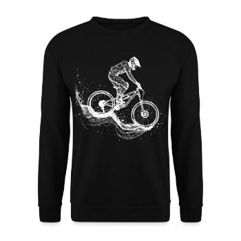 Dessin VTT - Sweat-shirt Unisexe - noir - Devant - Alina (178cm) & Michal (187cm)