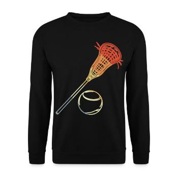 Lacrosse Vintage Look - Unisex Pullover - Schwarz - Vorne - Alina (178cm) & Michal (187cm)