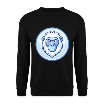 Babouin Bleu Kawaii Dessin Animé Personnage Clipart Animal de compagnie - Sweat-shirt Unisexe - noir - Devant - Alina (178cm) & Michal (187cm)