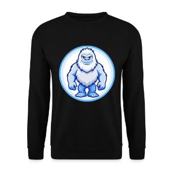 BigFoot Blau Kawaii Cartoon Figur Clipart Haustier - Unisex Pullover - Schwarz - Vorne - Alina (178cm) & Michal (187cm)