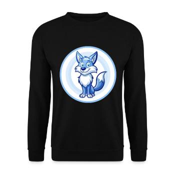 Coyote Blue Kawaii Cartoon Character Clipart Pet - Unisex Sweatshirt - black - Front - Alina (178cm) & Michal (187cm)