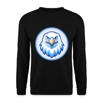 Eagle Blue Kawaii Cartoon Character Clipart Pet - Unisex Sweatshirt - black - Front - Alina (178cm) & Michal (187cm)