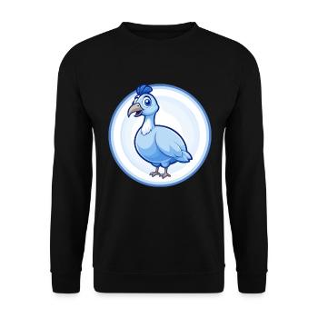 pintade bleu kawaii dessin animé personnage clipart - Sweat-shirt Unisexe - noir - Devant - Alina (178cm) & Michal (187cm)