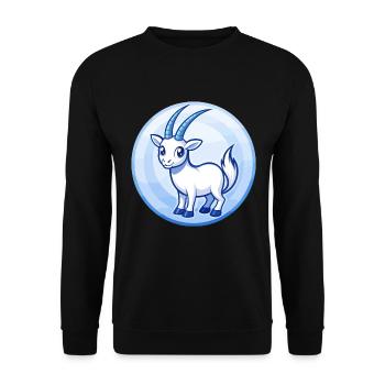 Oryx bleu kawaii dessin animé personnage clipart animal de compagnie - Sweat-shirt Unisexe - noir - Devant - Alina (178cm) & Michal (187cm)