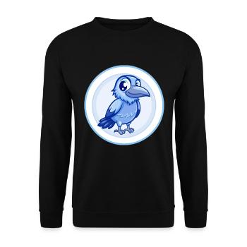 Rabe Blau Kawaii Cartoon Figur Clipart Haustier - Unisex Pullover - Schwarz - Vorne - Alina (178cm) & Michal (187cm)
