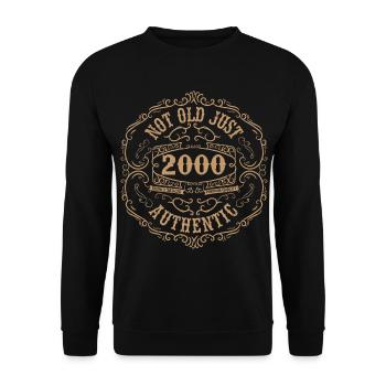 2000 Classic 2000 Retro 2000 Birthday Gift - Unisex Sweatshirt - black - Front - Alina (178cm) & Michal (187cm)