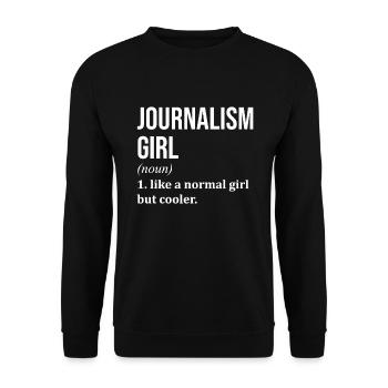 Journalist - Unisex Sweatshirt - black - Front - Alina (178cm) & Michal (187cm)