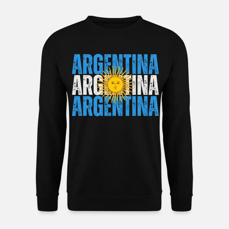 Flagge von Argentinien, Argentinischer Stolz - Unisex Pullover - Schwarz