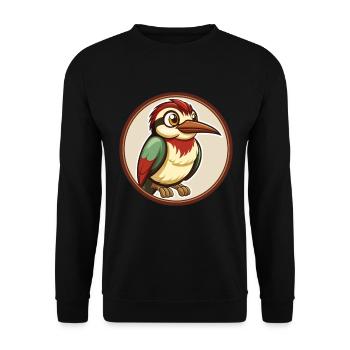 Bienenfresser Bunte Kawaii Cartoon Figur Haustier - Unisex Pullover - Schwarz - Vorne - Alina (178cm) & Michal (187cm)