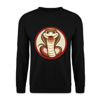 Cobra Colorful Kawaii Cartoon Character Clipart - Unisex Sweatshirt - black - Front - Alina (178cm) & Michal (187cm)