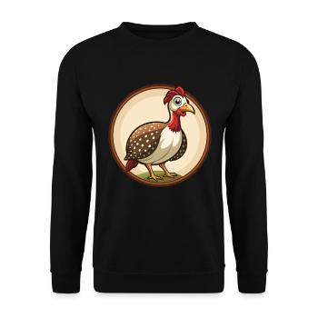 pintade coloré Kawaii dessin animé personnage animal de compagnie - Sweat-shirt Unisexe - noir - Devant - Alina (178cm) & Michal (187cm)