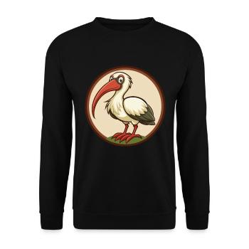 Ibis Colorful Kawaii Cartoon Character Clipart Pet - Unisex Sweatshirt - black - Front - Alina (178cm) & Michal (187cm)