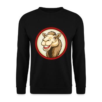 Camel Colorful Kawaii Cartoon Character Clipart - Unisex Sweatshirt - black - Front - Alina (178cm) & Michal (187cm)