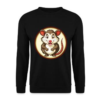 opossum coloré kawaii dessin animé personnage clipart - Sweat-shirt Unisexe - noir - Devant - Alina (178cm) & Michal (187cm)
