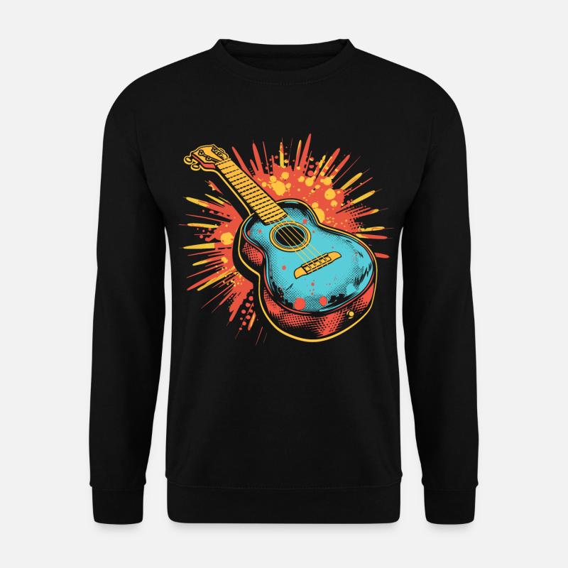 Ukulele Grafik - Unisex Pullover - Schwarz
