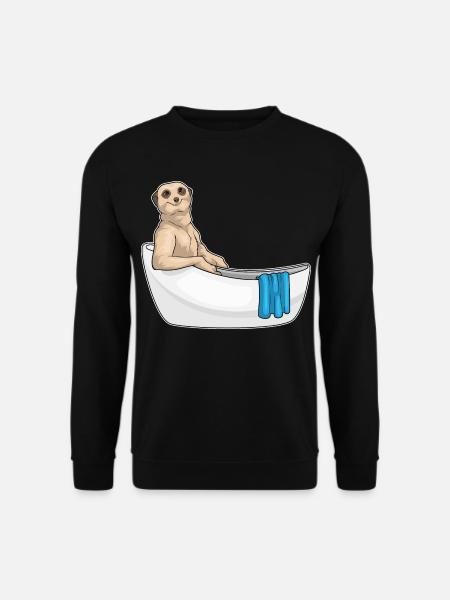 Erdmännchen Baden Badewanne - Unisex Pullover - Schwarz