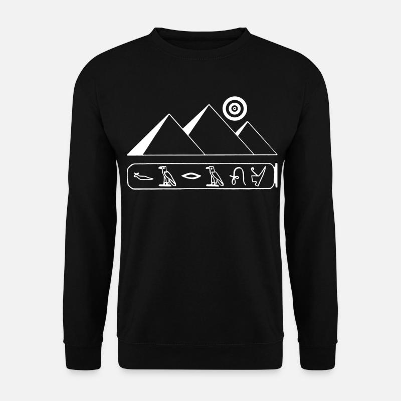 Pyramides et pharaon blanc - Sweat-shirt Unisexe - noir