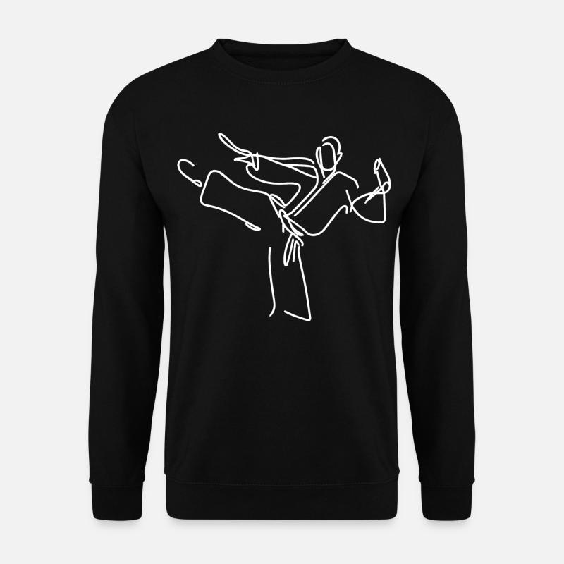 Karateka Zeichnung - Unisex Pullover - Schwarz