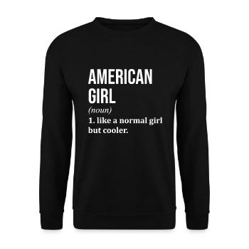 États-Unis - Sweat-shirt Unisexe - noir - Devant - Alina (178cm) & Michal (187cm)