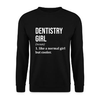 Dentist - Unisex Sweatshirt - black - Front - Alina (178cm) & Michal (187cm)