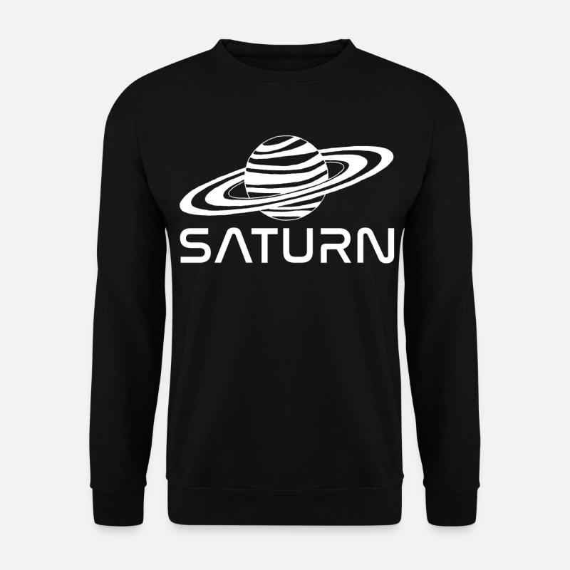 White Saturn Planet - Unisex Sweatshirt - black