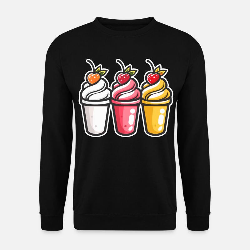 Eiscreme Becher - Unisex Pullover - Schwarz