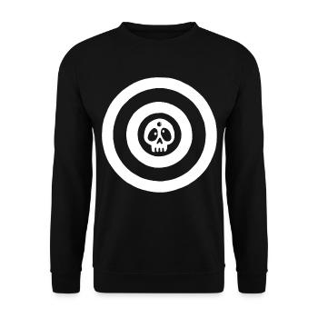 White target skull - Unisex Sweatshirt - black - Front - Alina (178cm) & Michal (187cm)