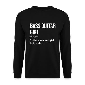 guitare basse - Sweat-shirt Unisexe - noir - Devant - Alina (178cm) & Michal (187cm)