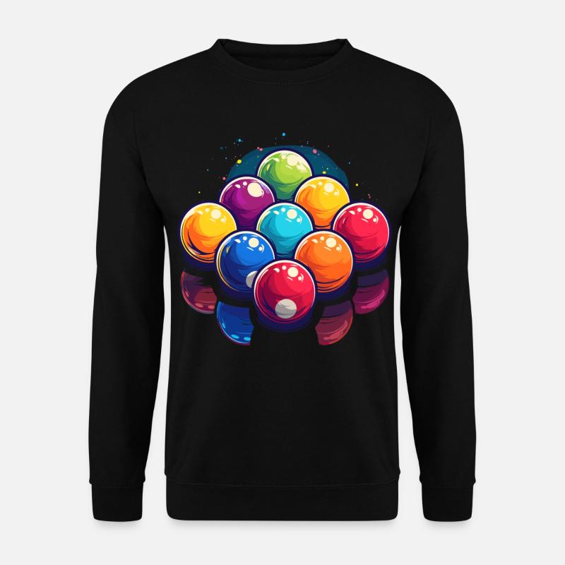 Billardkugeln Grafik - Unisex Pullover - Schwarz