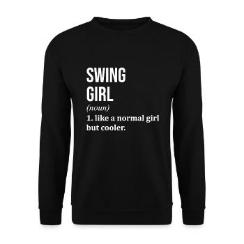 Schwingen - Unisex Pullover - Schwarz - Vorne - Alina (178cm) & Michal (187cm)