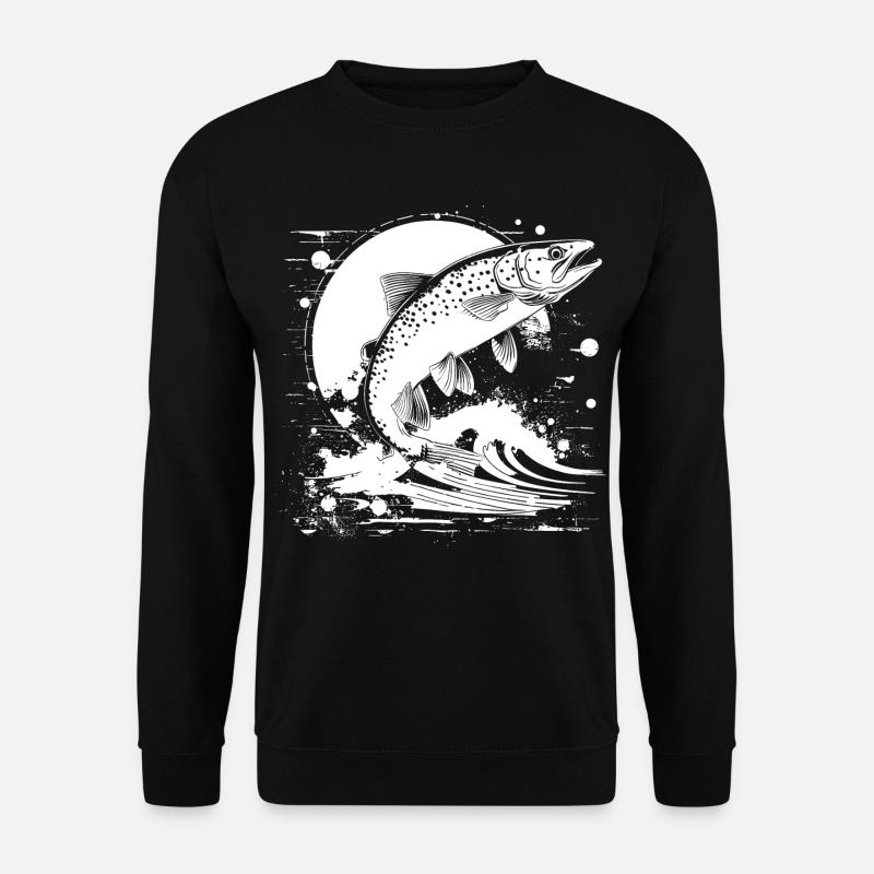 Fischerei Grafik - Unisex Pullover - Schwarz