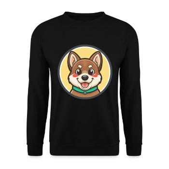 Bac Ha Hunderasse Cartoon Kawaii Clipart Tier Haustier - Unisex Pullover - Schwarz - Vorne - Alina (178cm) & Michal (187cm)