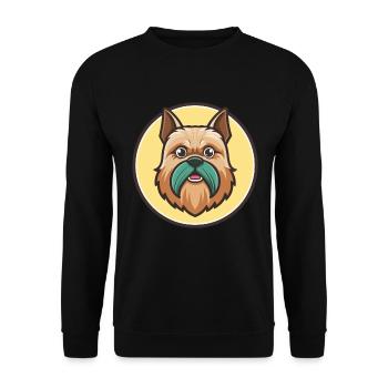 Griffon belge Chien Race Dessin animé Kawaii Clipart - Sweat-shirt Unisexe - noir - Devant - Alina (178cm) & Michal (187cm)