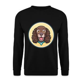 Boykin Spaniel Chien Race Dessin animé Kawaii Clipart - Sweat-shirt Unisexe - noir - Devant - Alina (178cm) & Michal (187cm)