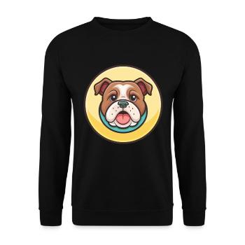 Bull Araber Hunderasse Cartoon Kawaii Clipart Tier - Unisex Pullover - Schwarz - Vorne - Alina (178cm) & Michal (187cm)