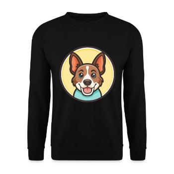 Cao De Seo Miguel Dog Breed Cartoon Kawaii - Unisex Sweatshirt - black - Front - Alina (178cm) & Michal (187cm)