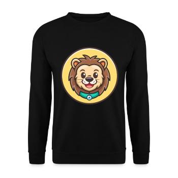 Carea Leones Hunderasse Cartoon Kawaii Clipart Haustier - Unisex Pullover - Schwarz - Vorne - Alina (178cm) & Michal (187cm)