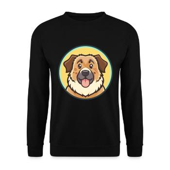 Caucasian Shepherd Dog Breed Cartoon Kawaii - Unisex Sweatshirt - black - Front - Alina (178cm) & Michal (187cm)