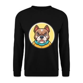 Chien de combat de Cordoba, dessin animé kawaii clipart - Sweat-shirt Unisexe - noir - Devant - Alina (178cm) & Michal (187cm)