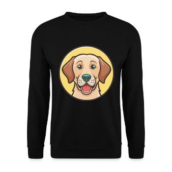 Danois Broholmer Chien Race Dessin animé Kawaii Clipart - Sweat-shirt Unisexe - noir - Devant - Alina (178cm) & Michal (187cm)