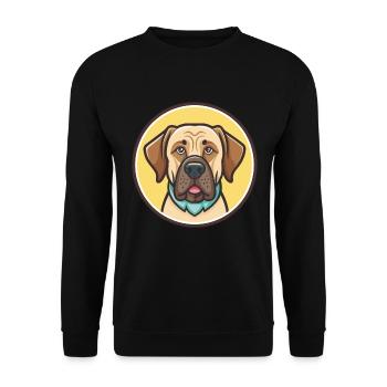 Brasileiro Chien Race Dessin animé Kawaii Clipart - Sweat-shirt Unisexe - noir - Devant - Alina (178cm) & Michal (187cm)