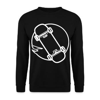 Skateboard Drawing - Unisex Sweatshirt - black - Front - Alina (178cm) & Michal (187cm)