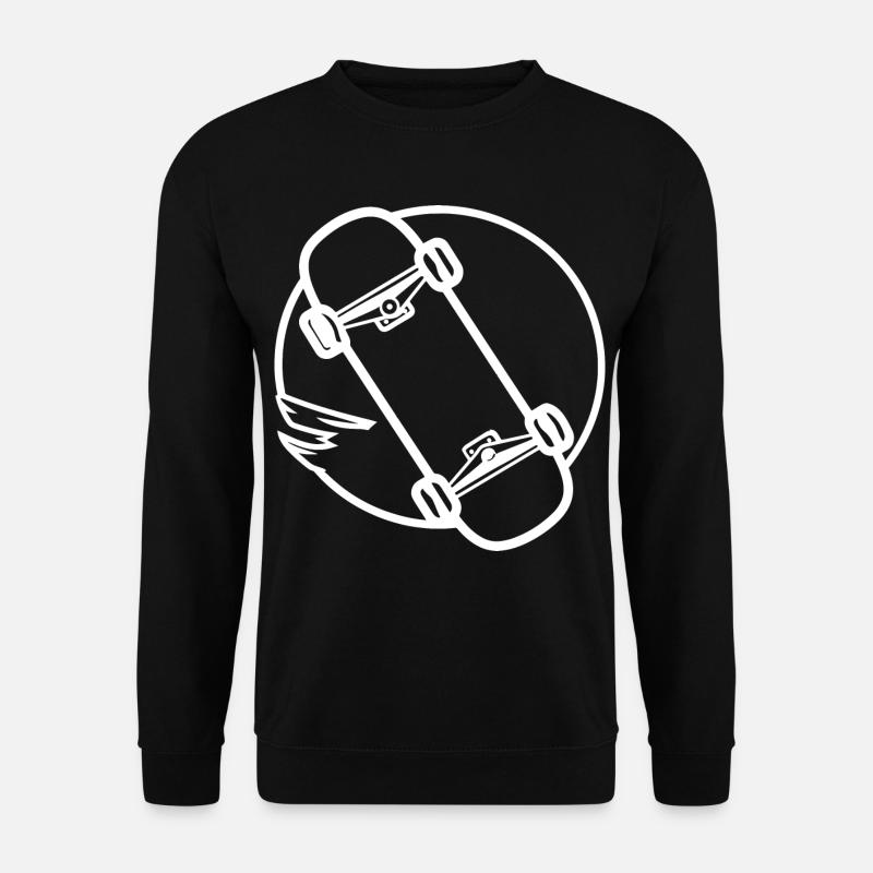 Skateboard Zeichnung - Unisex Pullover - Schwarz
