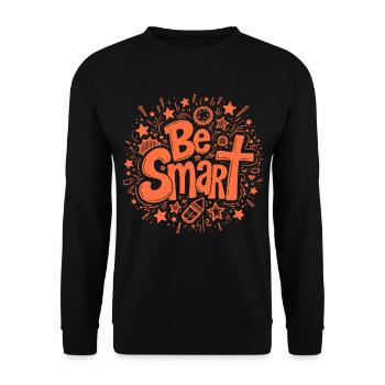 Soyez intelligent : l’art du doodle motivant - Sweat-shirt Unisexe - noir - Devant - Alina (178cm) & Michal (187cm)