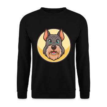 Schnauzer géant chien race dessin animé Kawaii Clipart - Sweat-shirt Unisexe - noir - Devant - Alina (178cm) & Michal (187cm)