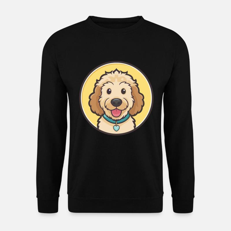 Goldendoodle Do Hunderasse Cartoon Kawaii Clipart - Unisex Pullover - Schwarz